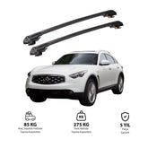 INFINITI EX 2008-2013 TRX1 Thunder Carrier Barres transversales pour galerie de toit de voiture, 2 barres